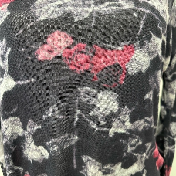 The Kooples Pullover Rose Print Long Sleeve Top Size Medium - Picture 5 of 8